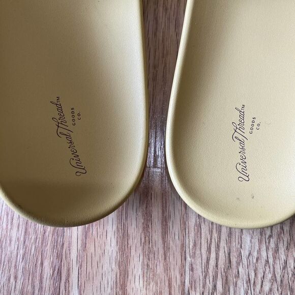 Universal Thread Polly Woven Slide Sandals Yellow 11 - Picture 3 of 6